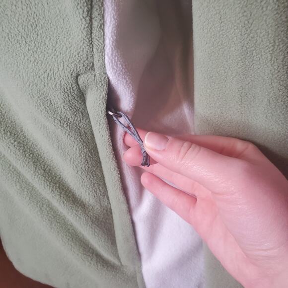 The North Face Light Green Fleece Full Zip Jacket Women's Size Large White Sides - Picture 12 of 16